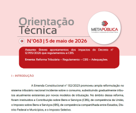 Imagem da notícia ORIENTAÇÃO TÉCNICA METAPÚBLICA 063 - 05 de maio de 2026